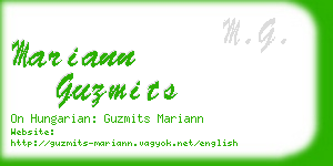 mariann guzmits business card